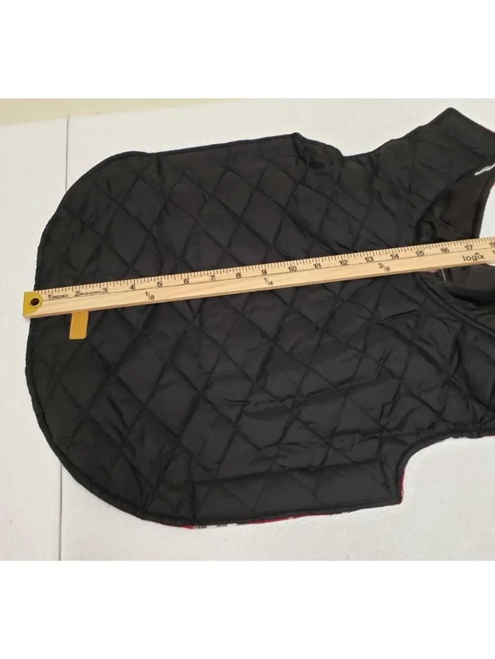 Kuoser Reversible Dog Pet Coat Puffer Jacket Red Plaid Size Large
